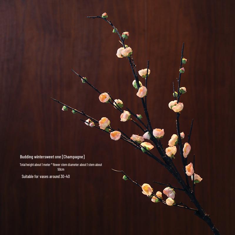 Artificial Plum Blossom Arrangement for Home Décor & Photography