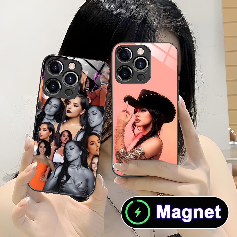 Fashion Becky G Glass MagSafe Mobile Phone Case for iPhone 17 16 15 14 13 12 11 Air Pro Max Plus Mini Colorful Cover