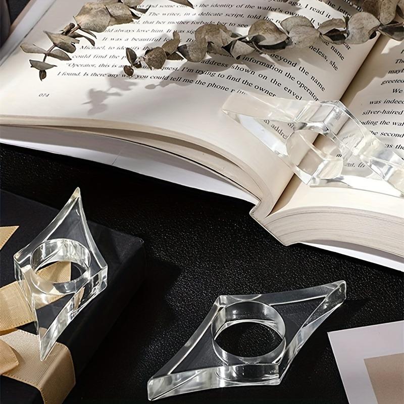 Clear Acrylic Thumb Book Supporter - Book Page Expander Bookmark