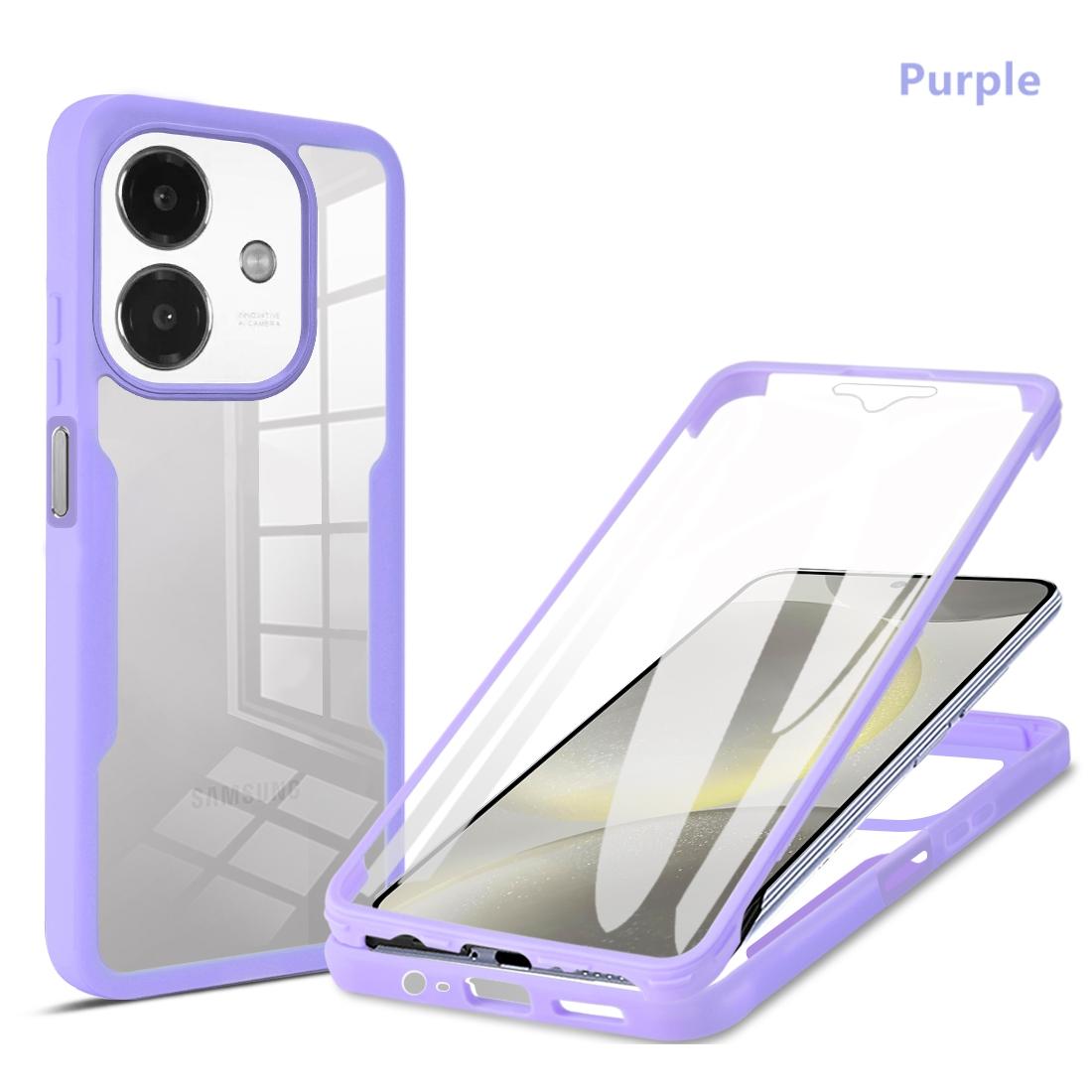 

Ударопрочный чехол для защиты всего корпуса для OPPO A40 4G A40M A60 5G A3 A3x Защитная крышка Прозрачные Fundas Coque Capa OPPO A40 4G фиолетовый