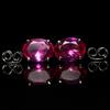 Natural Certified 15.33 Ct Loose Gemstone 925 Sterling Silver Pink Ruby Earrings