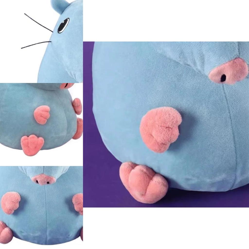 Entzückendes Pizza Tower Dumme Ratte Plüschtier in weichem Himmelblau für Kinder und Sammler