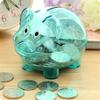 Transparent Money Box Pig Shape Storage Bottl New Money Saving Box  for Children