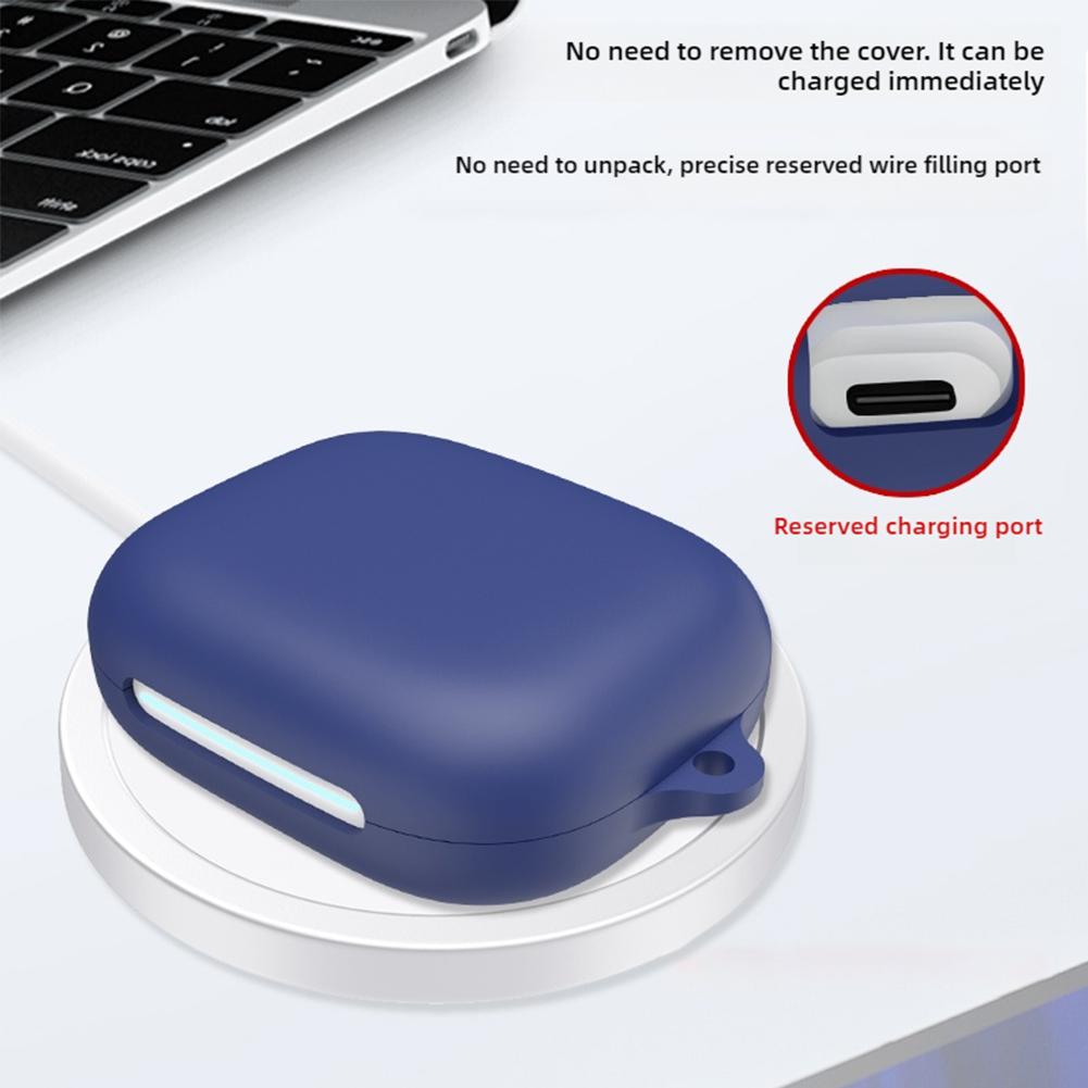 For Soundcore AeroFIT 2 Silicone Cover Anti-fall And Shockproof Solid Color Bluetooth Headset Soft Case Dustproof And Waterproof