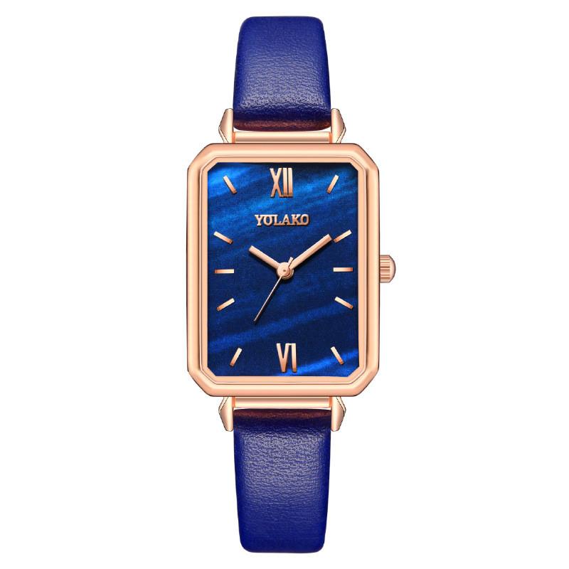 Fashion Ladies Square Quartz Watch With Leather Strap For Casual Wear And Gifts