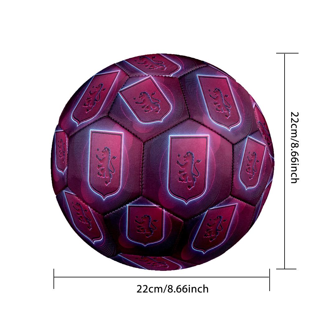 Aston Villa FootballPrinted Size 5 Soccer Ball, Anti Slip Adult Match Football Souvenir for Football Fans