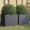 Vidaxl Donice, 2 Szt., Antracytowe, 32X30X29 Cm, Stal