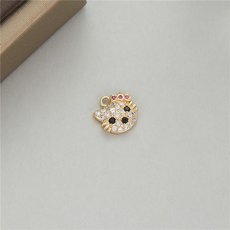 

Подвески-шармы из 14-каратного золота с цветными мини-цирконами для изготовления ювелирных изделий своими руками