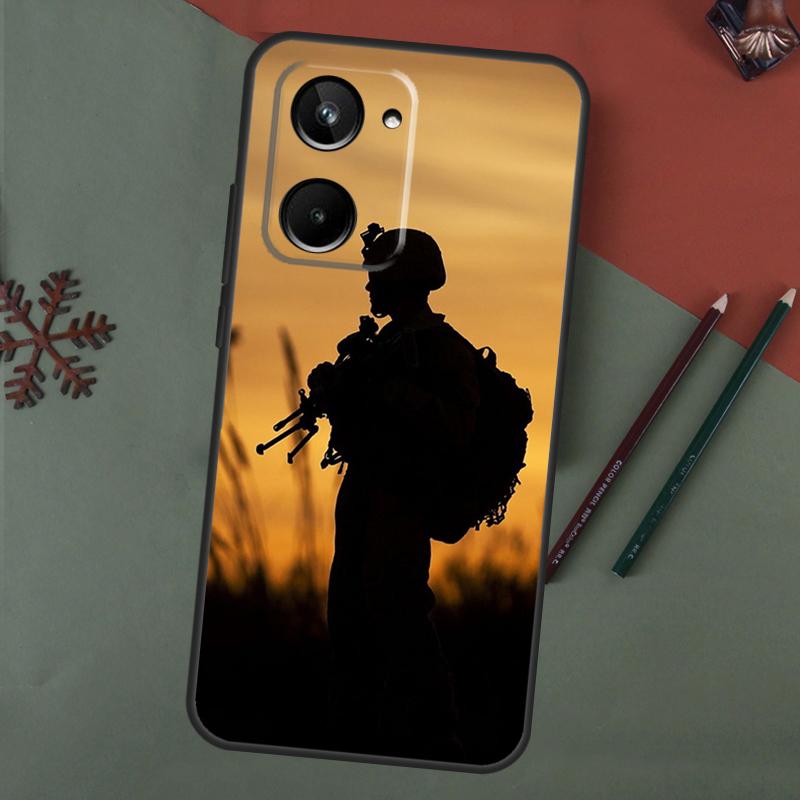 Camo military Army Case For Realme C61 C53 C55 C33 C63 C51 C65 C67 C71 C75 11 12 13 14 15 Pro Plus GT6 GT7 Pro