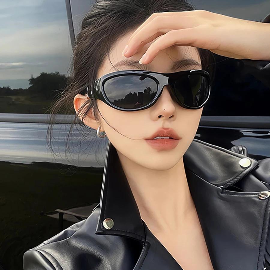 Y2k Sports Sunglasses Women Men  Luxury Brand Fashion Classic Punk Sun Glasses Female Retro 2000' Futuristic Sunglass Shades