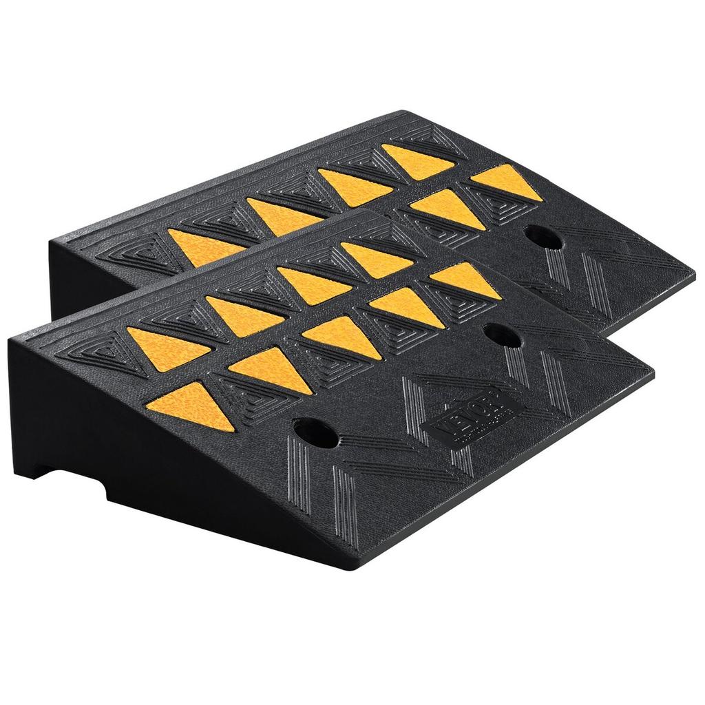 Rubber Curb Ramp Driveway Ramp for Curb 2 Pack 4.3" Rise 33069 Lbs Load