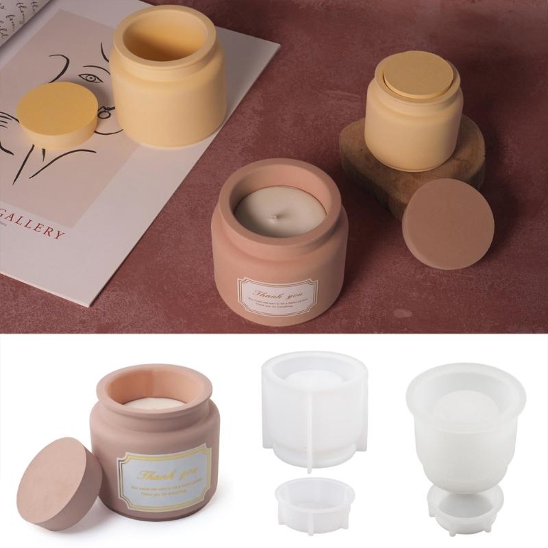 Crafty Silicone Mold for Cement Cup Jar Resin Casting Molds Jar Molds Resin Mold