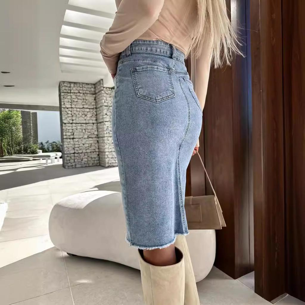 VEZFAA Women's Solid Color Print Casual Summer Spring Skirts