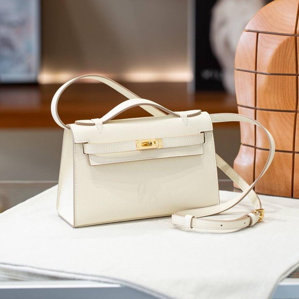 Erste Generation Palm-Korn Rindsleder Dukopp Lokomotive Edelstahl-Beschläge mit langem Schultergurt Crossbody Schulter Damen-Tasche