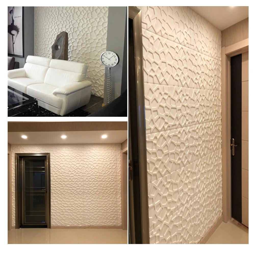 12 piezas Pegatinas de Pared 3D Paneles Decorativos Adhesivos de Espuma Decoración Hogar Dormitorio Sala de Estar Baño Niño Creativo Papel Pintado Impermeable