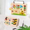 Hölzernes Switch-Spielbrett Kinder-Puzzle-Spielzeugset Mit LED-Leuchten Für Frühe Kindheit Lernen Und Entwicklung
