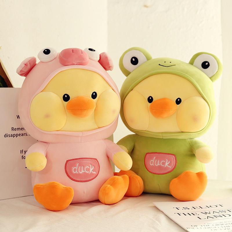 Cartoon Rabbit, Frog, and Duck Plush Toy - Hyaluronic Acid Soft Children's Birthday Gift