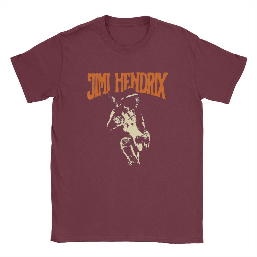 Jimi Hip Hop T-Shirts for Men Hendrixs Vintage Rock Guitar Singer Vintage Cotton Tees Crew Neck Short Sleeve T Shirt Gift Idea