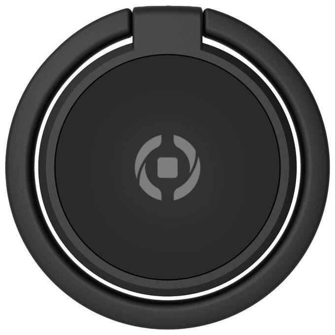 Support pour smartphone - celly - snapring - noir - plastique - 1 unité