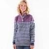 Lazy Jacks Womens/Ladies Striped Button Neck Sweatshirt