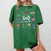 God Says You Are Funny Graphic T Shirts Bible Verse Doodle Cotton Shortsleeve Tees Retro Style Men Woman Fashion Casual Wear