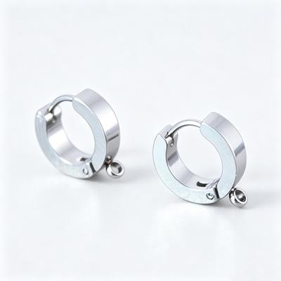 Unisex RVS Oorknop Manchet Ring met Hanger, DIY Oorbellen Sieraden Accessoire