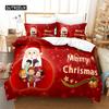 Red Christmas Bedding Set Duvet Cover Set 3d Bedding Digital Printing Bed Linen Queen Size Bedding Set Fashion Design