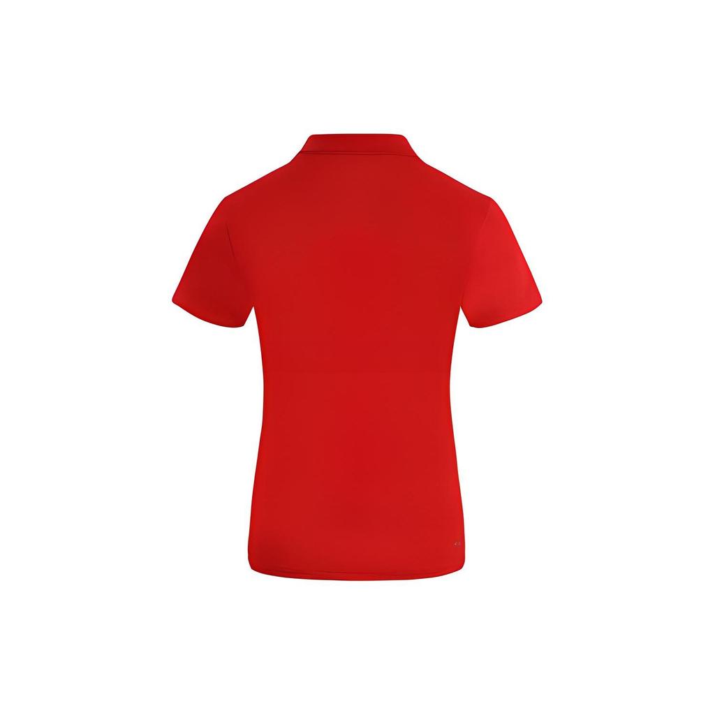 Li Ning Feather Series Solid Color Quick-Dry Short Sleeve Polo Shirt Women Polo Shirts Bull-Red APLR126-2