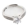 Moissanite Ring 1 Carat Exquisite Details Elegant Moissanite Engagement Ring for Party Date Birthdays