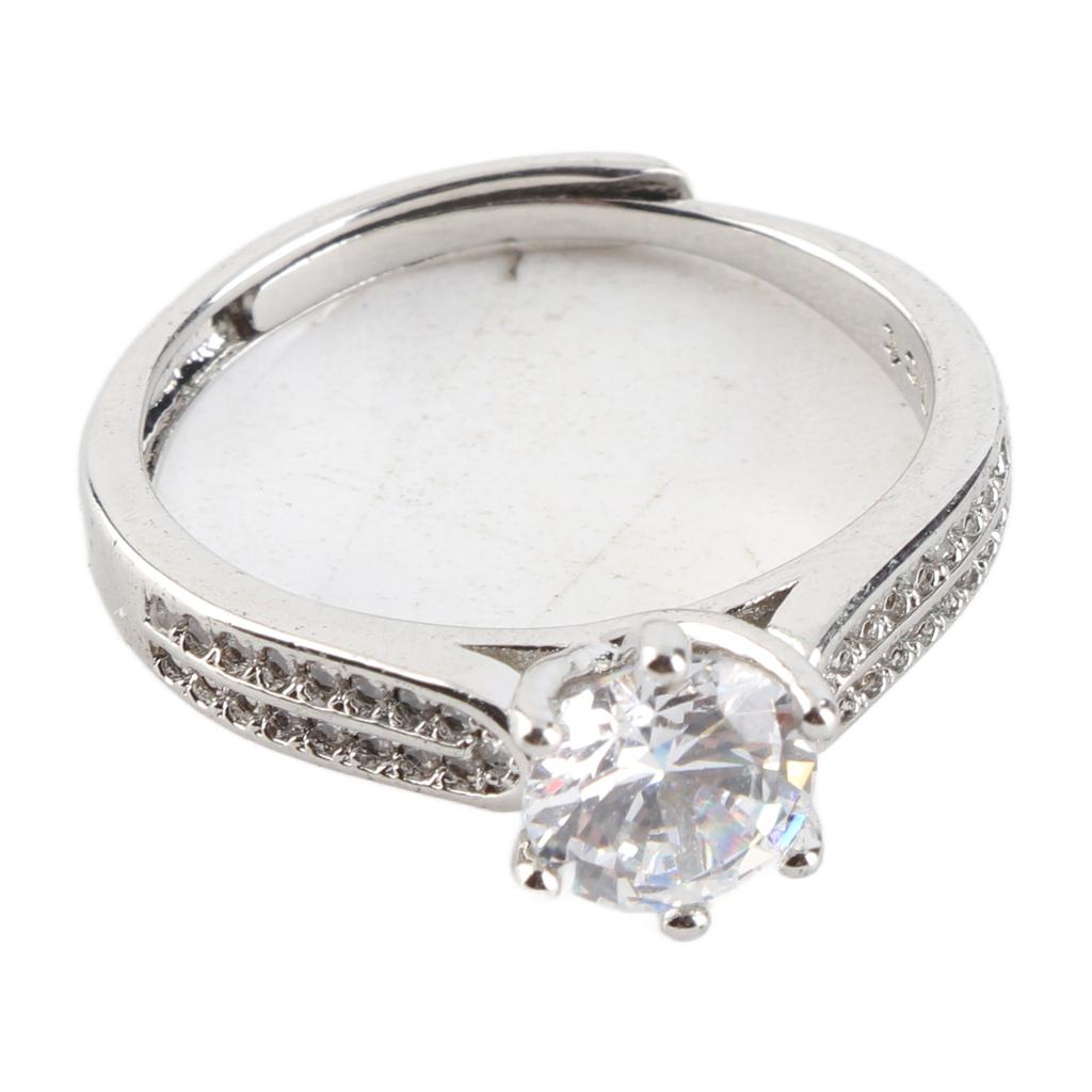 Moissanite Ring 1 Carat Exquisite Details Elegant Moissanite Engagement Ring for Party Date Birthdays