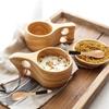 ABWR-4Pack Nordic Style Wooden Cup Kuksa Cup Portable Outdoor Camping Drinking Mug Wooden Coffee Cup With Wooden Spoon