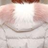 Damen Wintermantel aus Baumwolle mit großem Pelzkragen, über dem Knie, langer Parka, der warme Mantel, winddichte, verdickte Outdoor-Daunenjacke