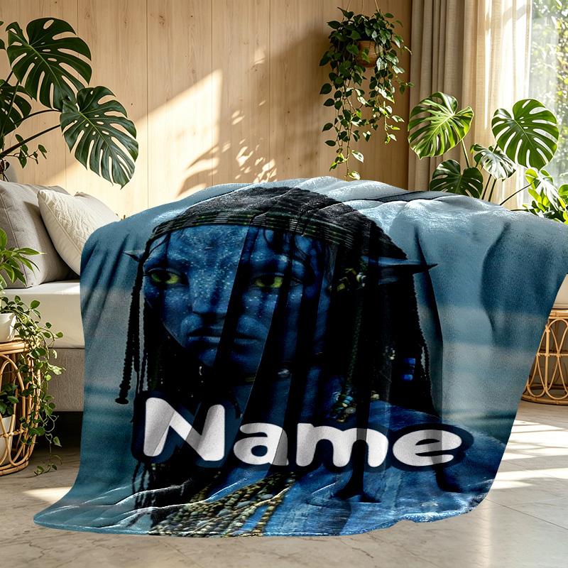 Custom Name Personalized Avatar Print Blanket, Home Decor, Bedroom, Sofa, Camping, Couch, Gifts for Birthday ChristmasEnthusiasts