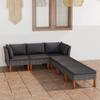 Day and Night - Day and Night Garden Furniture Set 6 Pieces and Gray Synthetic Rattan Cushions
