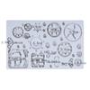 Molde de Engrenagens Vintage Molde de Chocolate Steam Punk Molde de Silicone para Decoração de Bolo