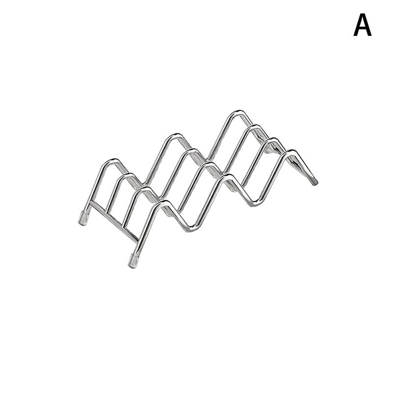 W-Shaped Taco Holder Sink Countertop Stainless Steel W-Shaped Soap Holder Space Saving Non-slip Soap Storage Rack Drain Tray