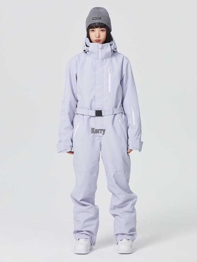 Women's Waterproof One-Piece Ski Suit: Warm, Thickened Snowboard Gear for Outdoor Skiing