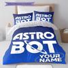 ASTRO BOT Custom Name Pattern Bedding,Quilt Set Quilt Cover Pillowcase Home Birthday Gift(1 * Duvet Cover + 2 * Pillowcase, Without Core)