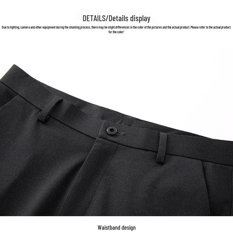 2026 Spring/Summer Men's Casual Knit Pants - Fashionable, Versatile, Middle-Aged Business Wear, Straight Loose Fit