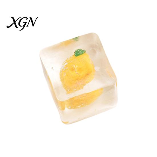Stress Relief Squeeze Toy Crystal Ice Jelly TPR Soft Fruit Reliever Durable Mud Texture Fidget Sensory for Party Game Relaxation Tool Ball