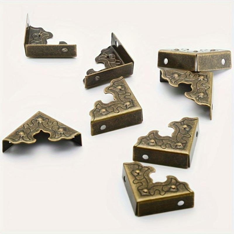 20Pcs Antique Furniture Accessories Metal Corner Protector Metal Crafts Jewelry Box Edge Safety Guard Corner 25mm Right Angle