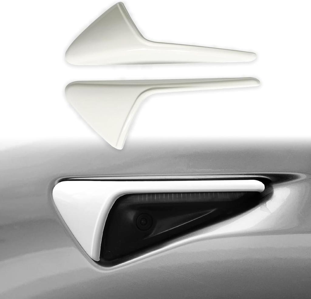 For Tesla M 3/Y Side Camera Protection Cover Carbon Fiber Fender Trim Cover 2017-2026 Glossy Fit Car Modification Accessories