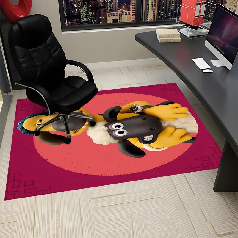 Shaun the Sheep Printed Carpet, Rug for Office Chair Living Room Bedroom Kitchen Room Decor Gifts.