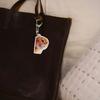 Cartoon Cat Keychain Pendant 2D Acrylic Thick Sling Lobster Clasp Keyring Car Bag Accessories Christmas Party Gift