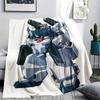 Mobile Suit Gundam Mecha Squad Blanket, Soft Throw for Bedroom, Perfect Gift for Anime Enthusiasts.chl