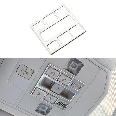 Stainless Steel Car Front Reading Light Trim for Volkswagen VW T-roc Troc 2018 - 2021 Roof Lamp Frame Cover Sticker Accessories