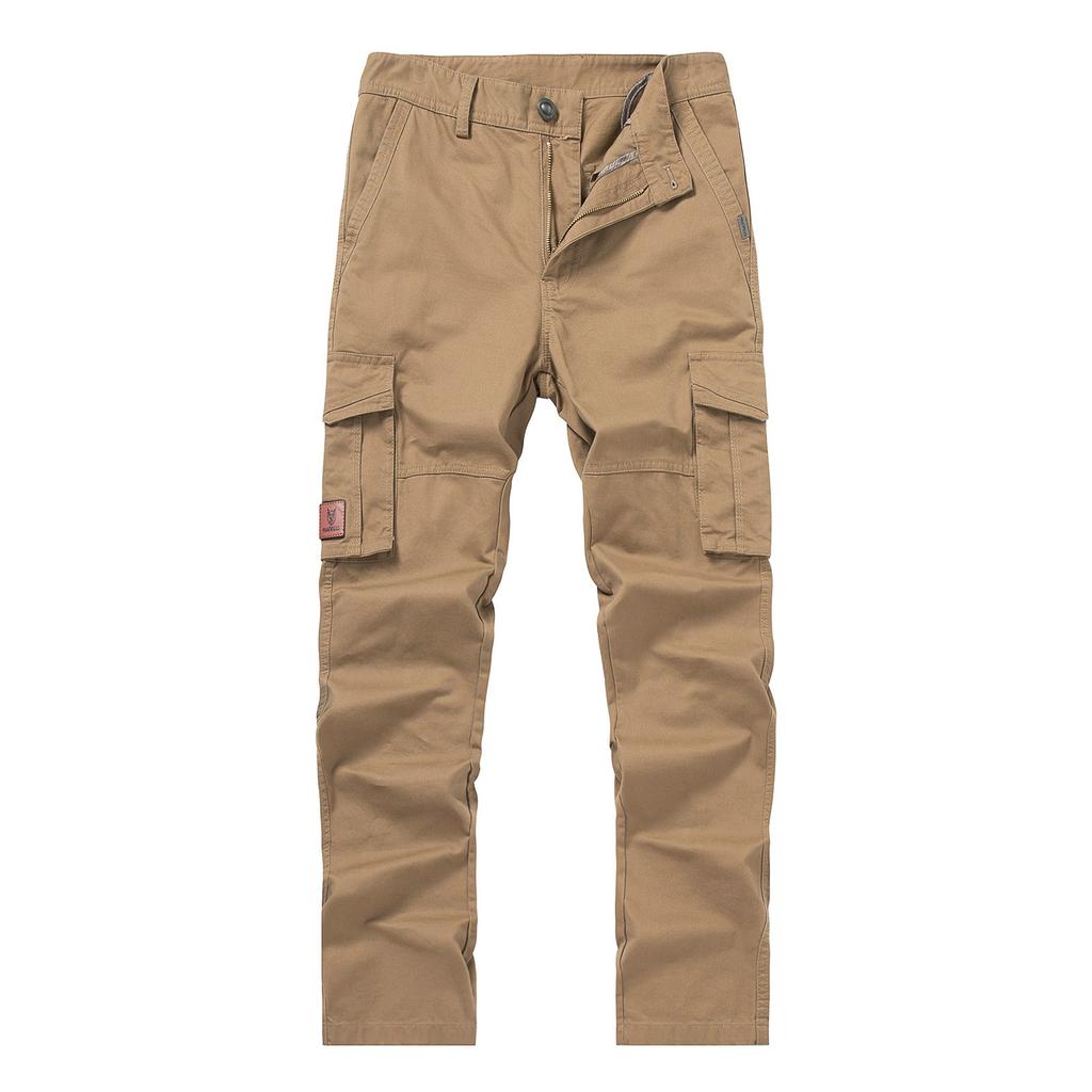 Men's Cross-border Plus Size Work Pants With Multiple Pockets, Casual Pants,  Cotton Pants