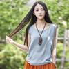 Spring Summer Women's Tanks Sleeveless O-Neck Summer Shirt 9 Color Solid Casual Cotton Linen Vintage Women Clothes Vest Top