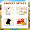 10 Farm Animal Magnetic Stickers, Farm Element Magnetic Stickers, Suitable for Kitchens, Offices, Classrooms, Refrigerators