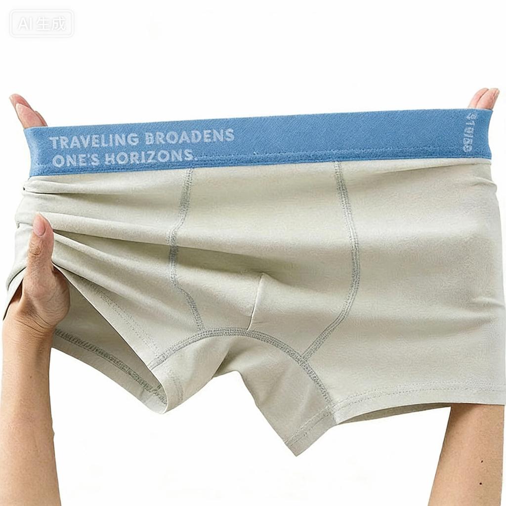 Men's Spring and Summer Light Cotton Breathable Teenager Flat Angle Underwear